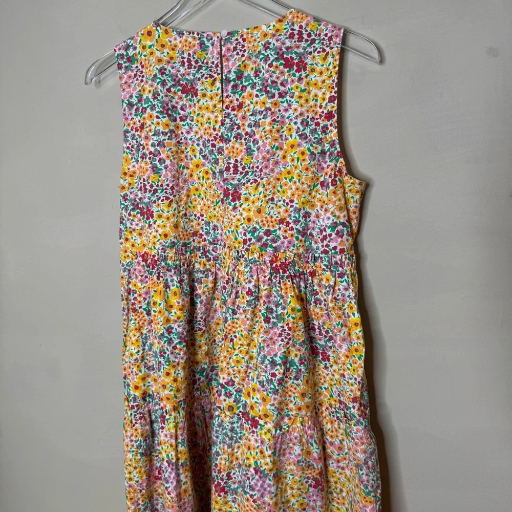 J.Crew Floral Sleeveless Midi Dress Size 8 - Picture 6 of 12